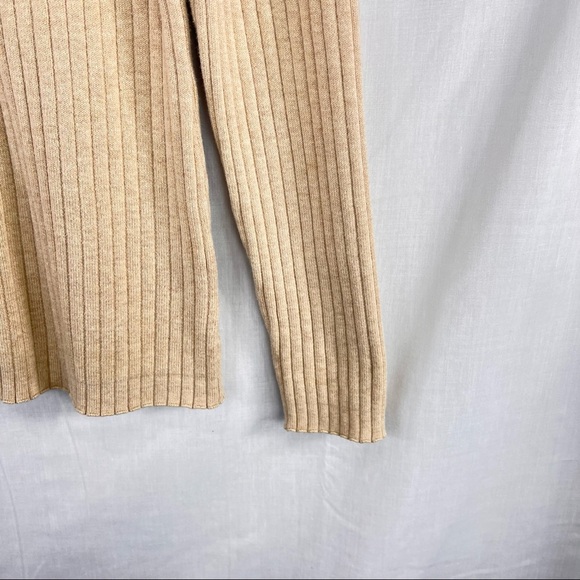 J. Mclaughlin Womens Full Zip Ribbed Tan Cardigan Size XL Closet Staple Casual - Picture 6 of 11